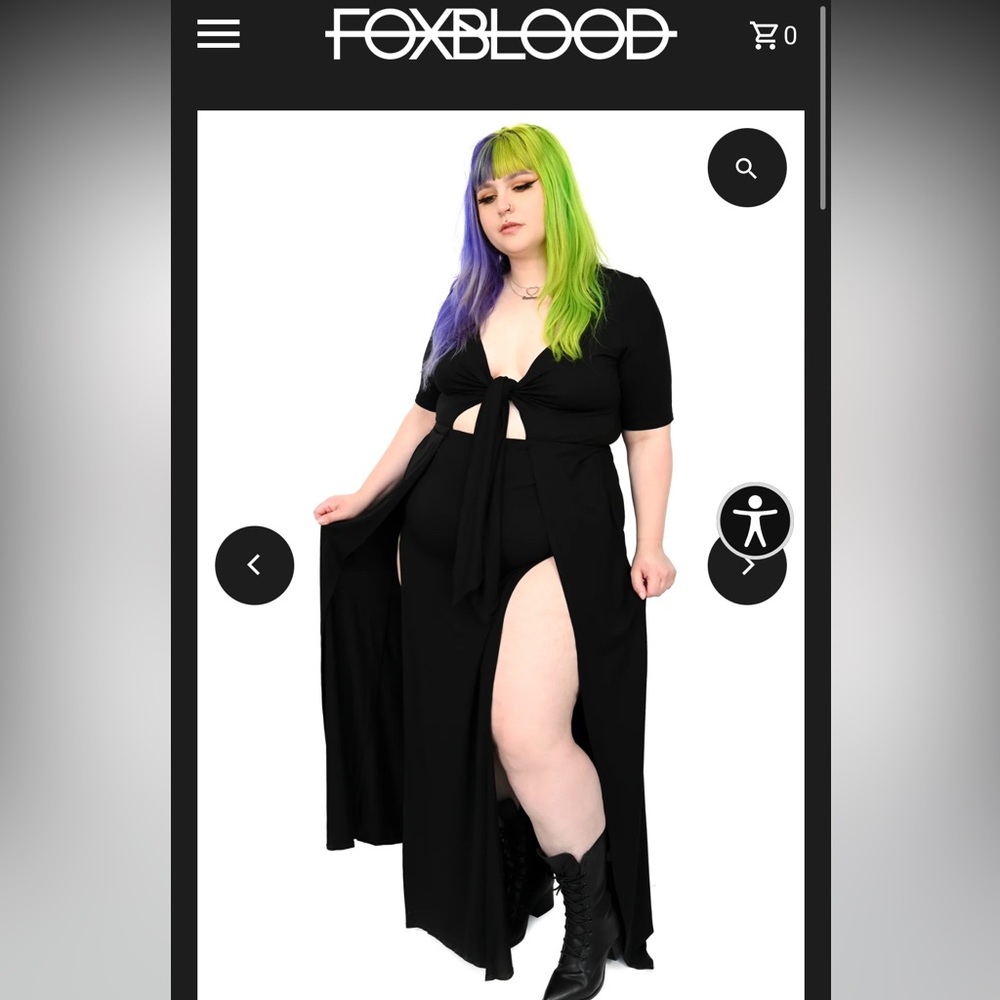 Foxblood Marcie Maxie Dress goth black xl